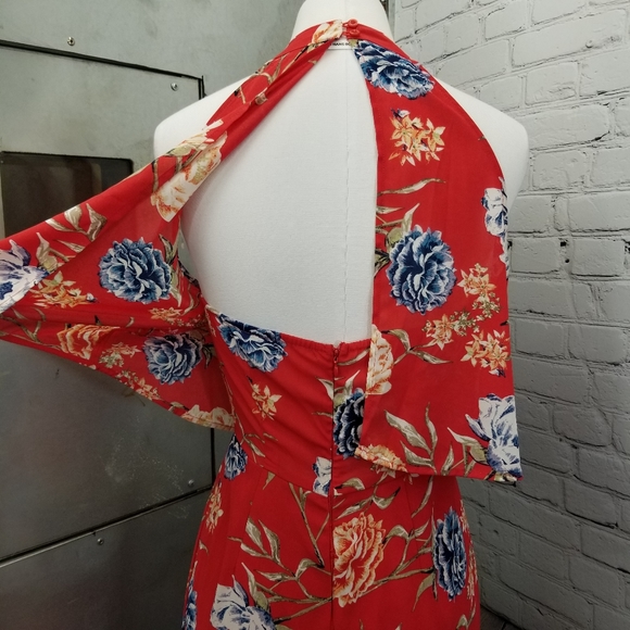 Romeo and Juliet couture floral backless jumpsuit size small - Picture 9 of 10